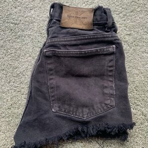 Distressed Calvin Klein  black shorts vintage